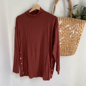 Brick Red Lightweight Maternity Sweater